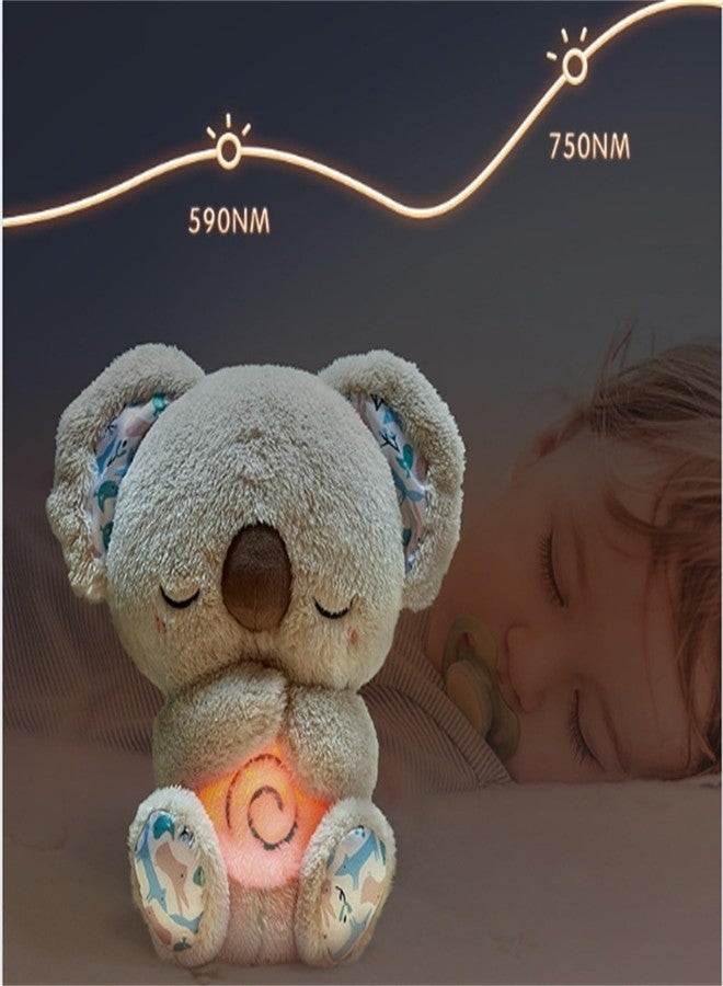 QFCST Relief Koala Breathing Stuffed Toy, Anxiety Relief Plush Breathing Animal, Sleeping Koala Plush Breathing with Musical Lights & Rhythmic Breathing Motion - Image 4